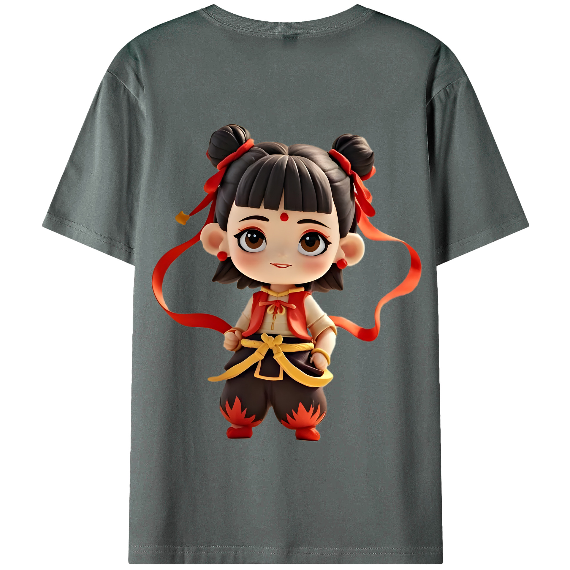 Ne Zha 2 ナタ 魔童の大暴れ 綿100％半袖Tシャツ（背面プリント）